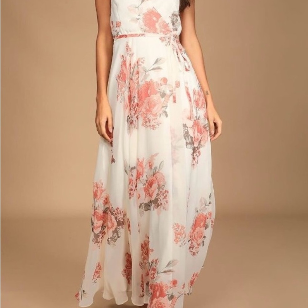 NWT. Lulus Florals Sleeveless Maxi Dress - Picture 2 of 9